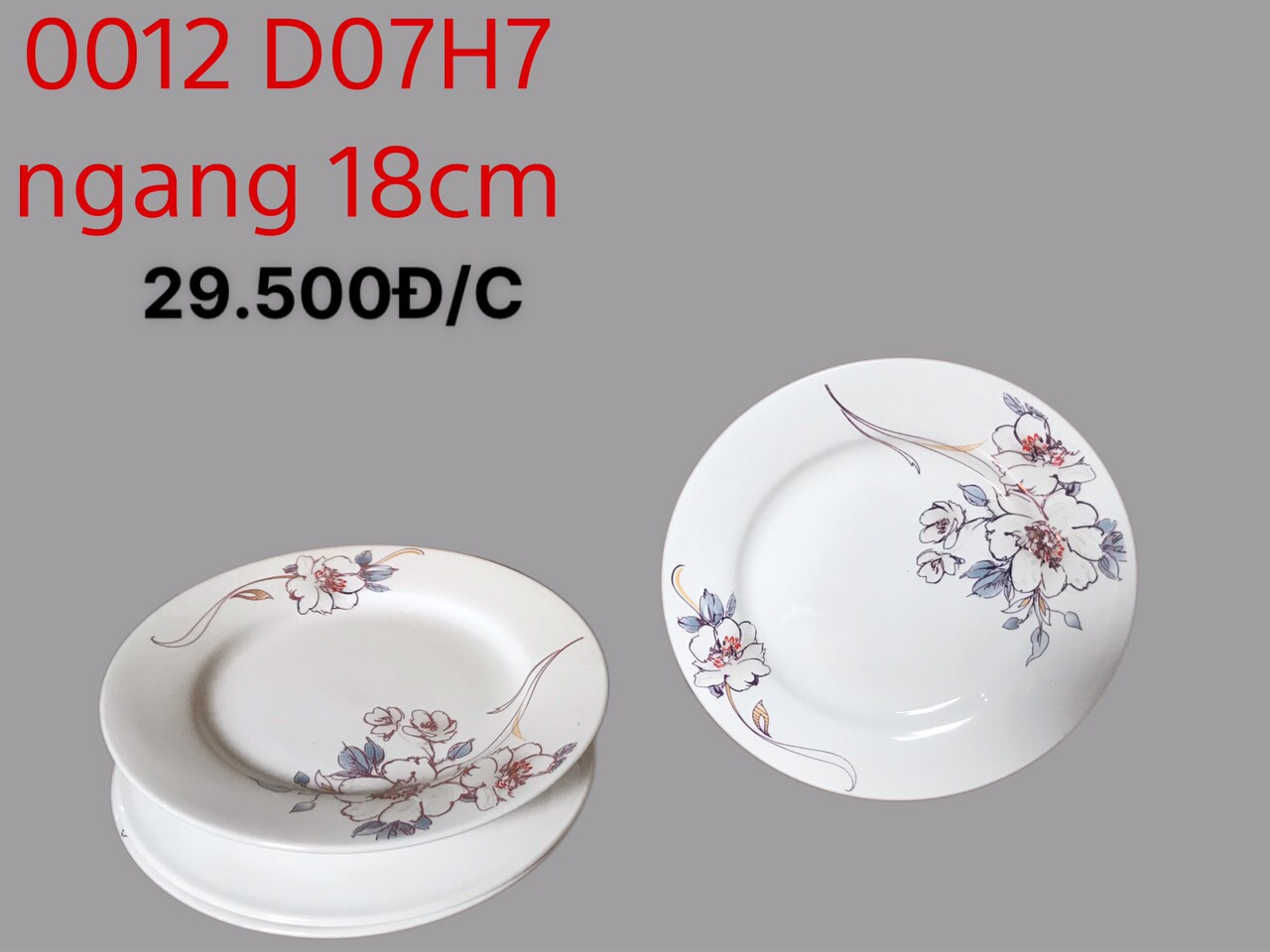 Đĩa bằng D07 hoa 07