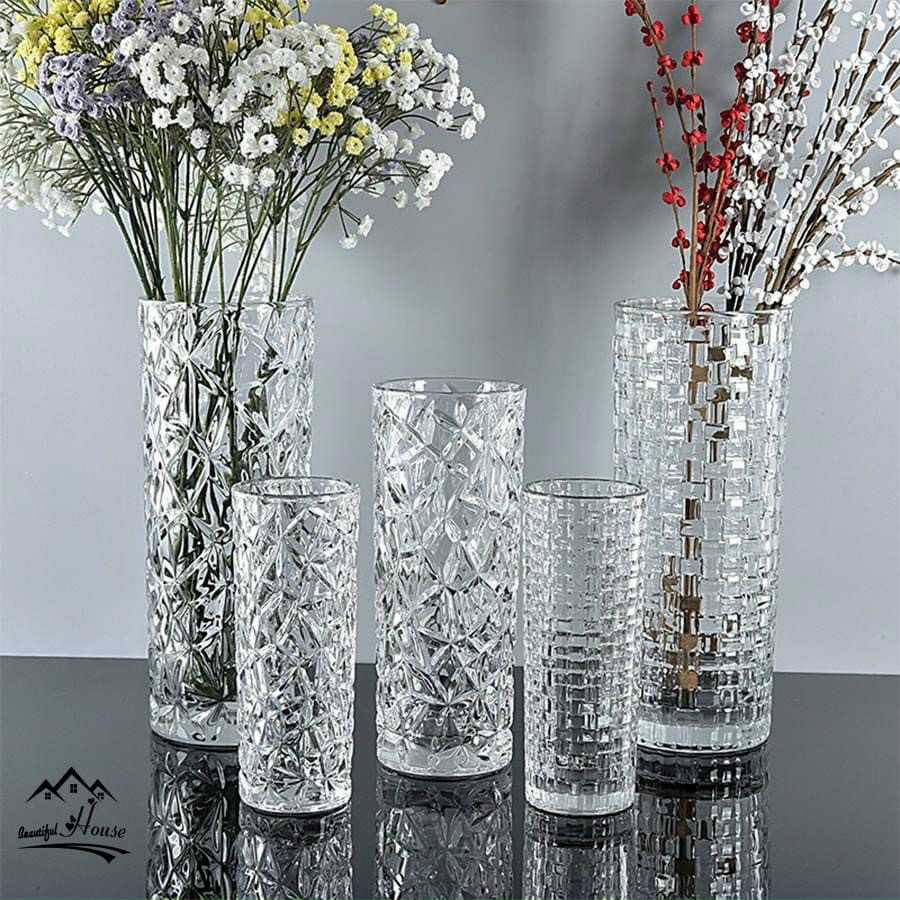 Lọ thuỷ tinh cắm hoa trong suốt