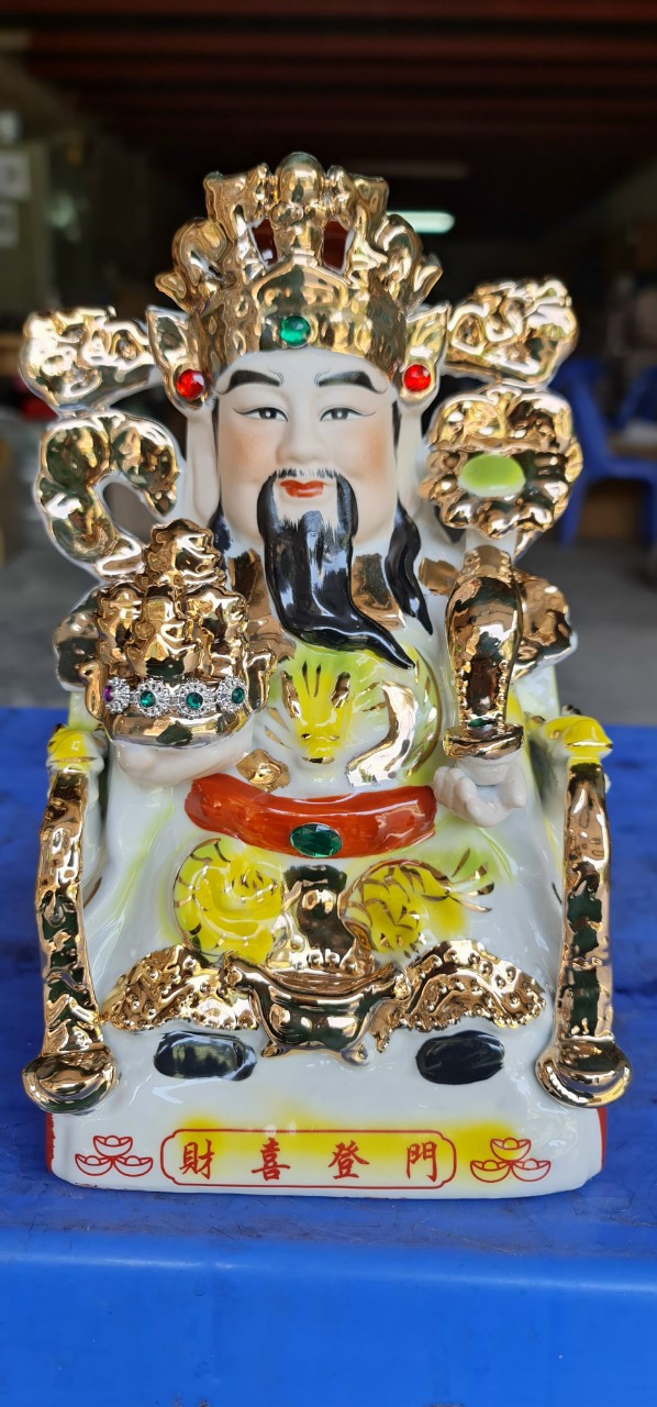Tượng thần tài Quan Lộc vàng 30f