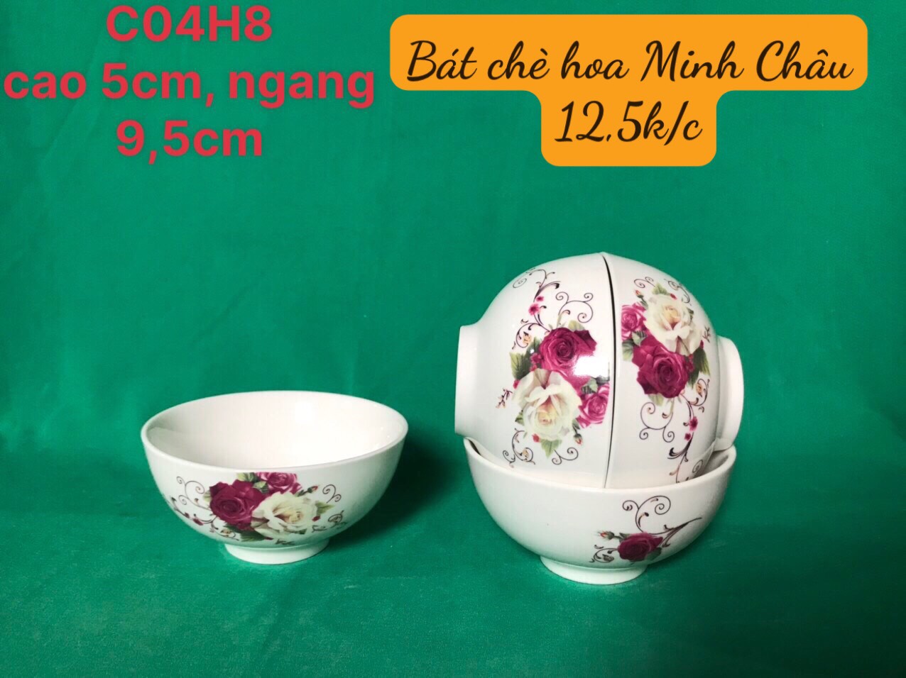 Bát Chè C04 hoa 08