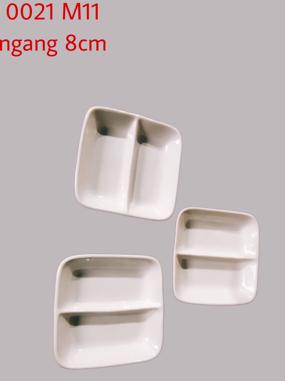 Khay sứ đựng gia vị 2 ngăn M11