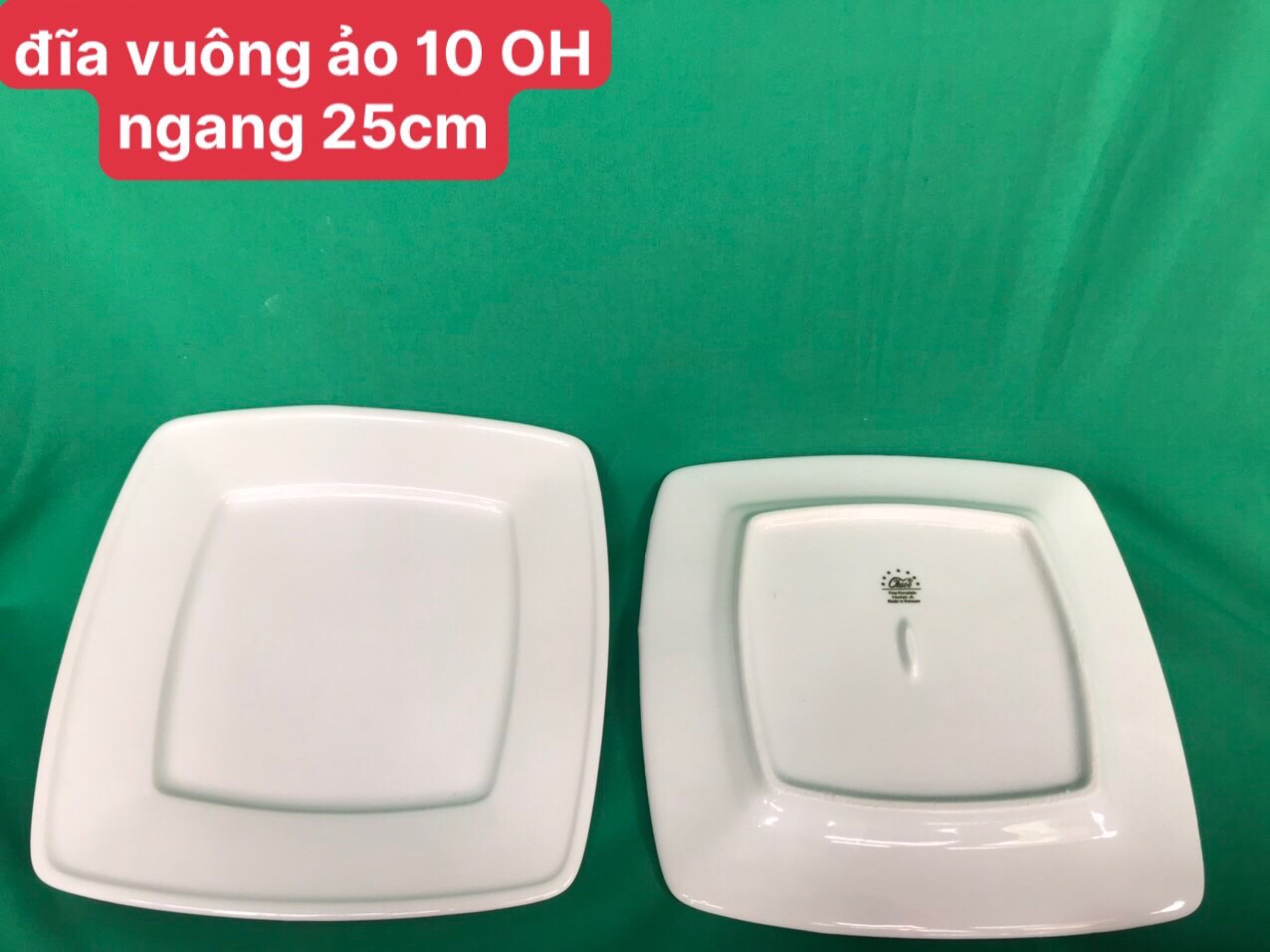 Đĩa vuông ảo 10 trắng OHIO