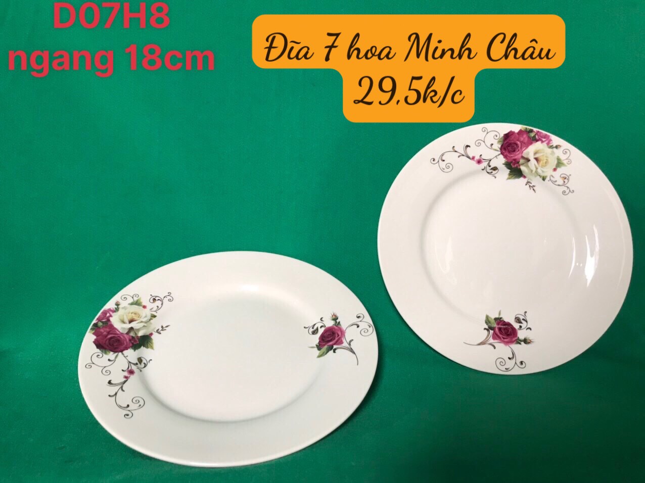 Đĩa bằng D07 hoa 08