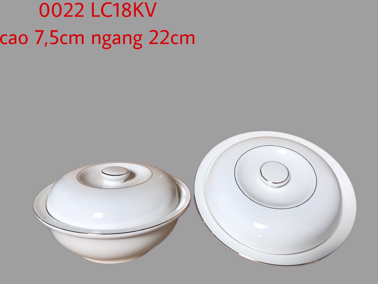 Âu cơm LC18 kẻ vàng