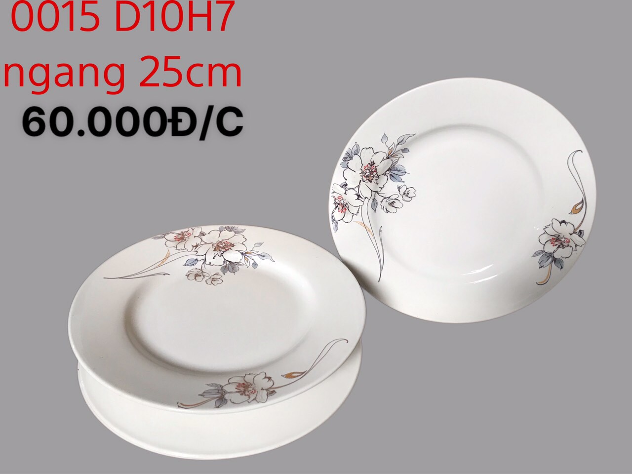 Đĩa bằng D10 hoa 07