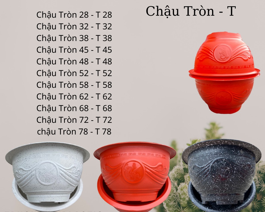 Chậu nhựa tròn
