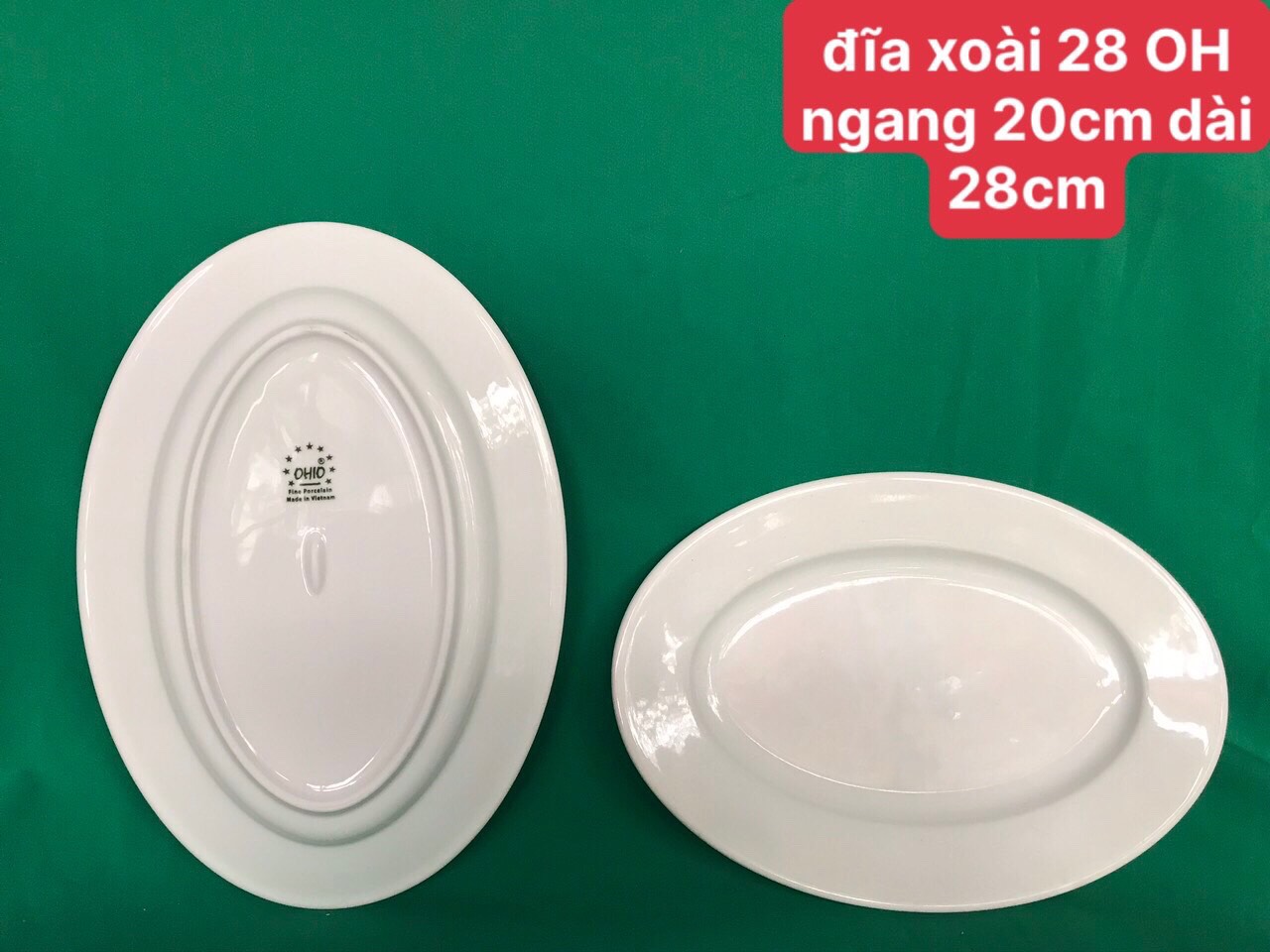 Đĩa xoài 28 trắng OHIO