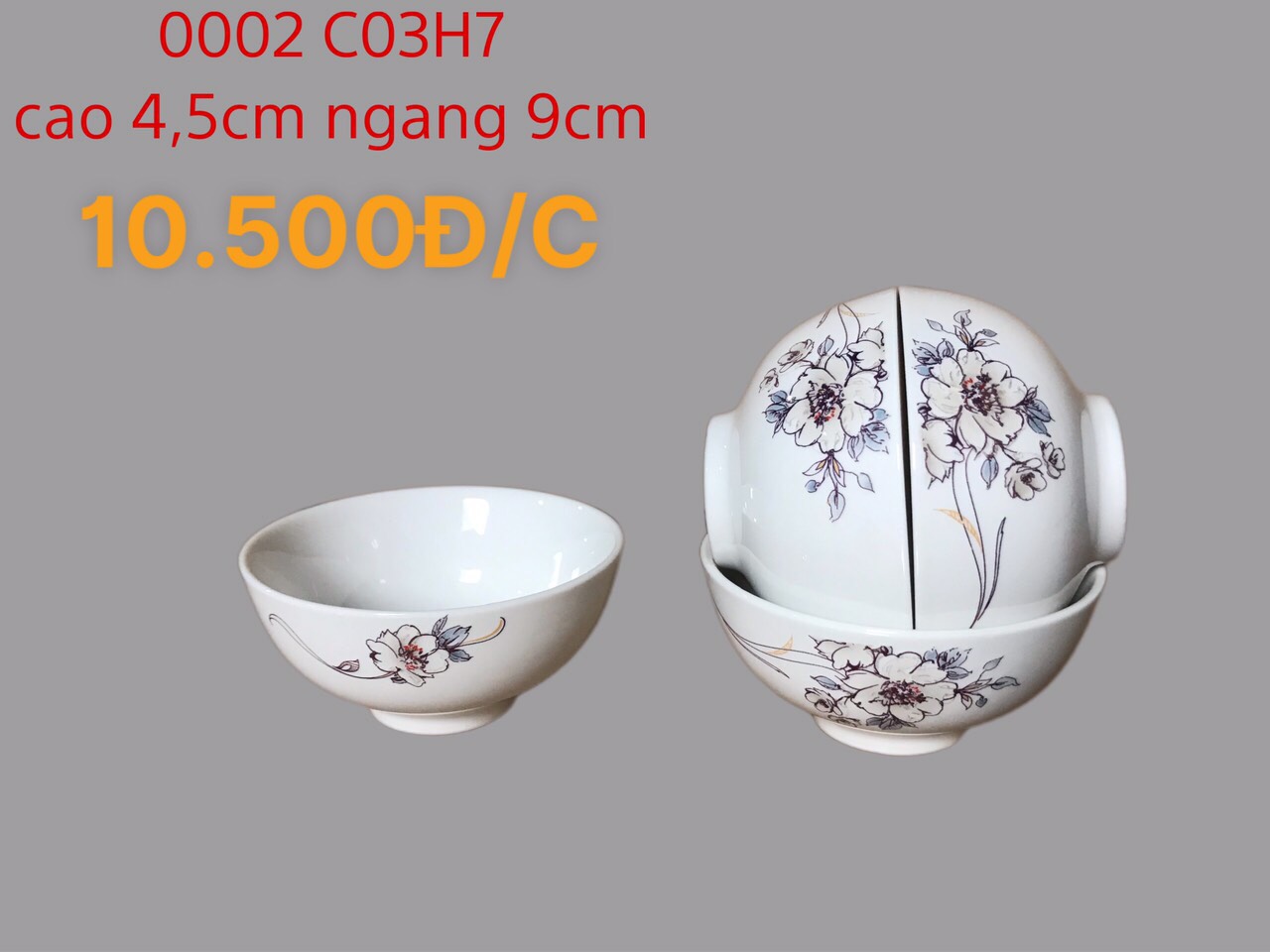 Bát chấm C03 hoa 7