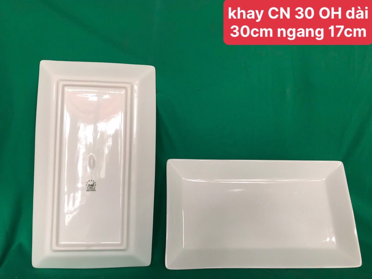 Khay Chữ Nhật 30 trắng OHIO