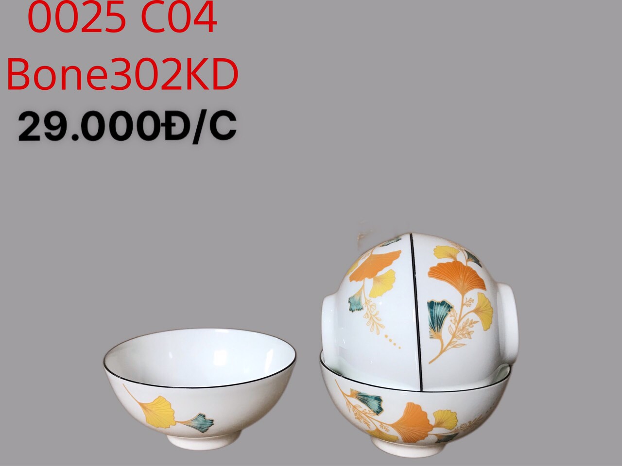 Bát chè C04 hoa bone 302.