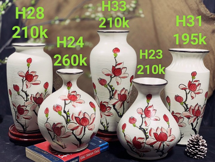 Các mẫu lọ hoa sơn mài hoa gạo