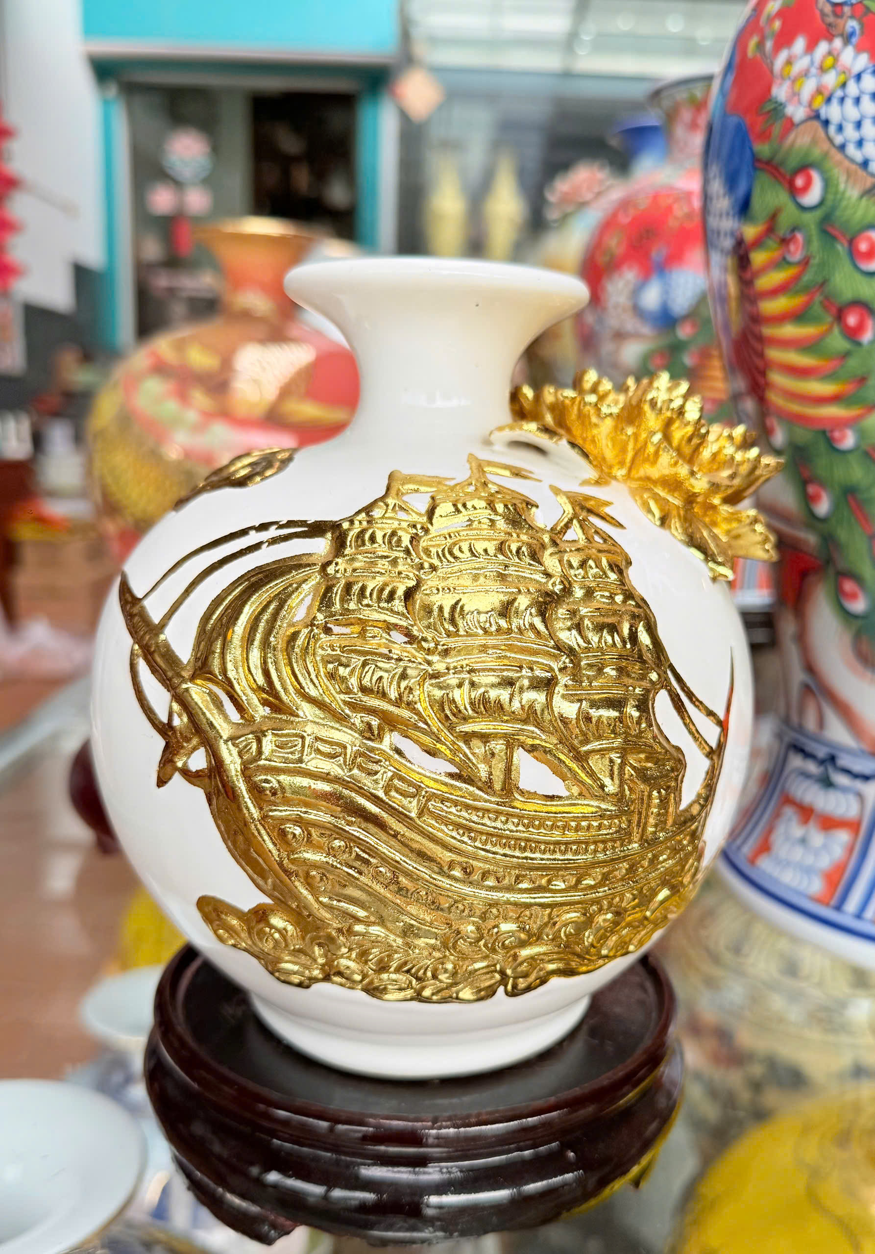 Bình hút lộc dát vàng 24k in thương hiệu