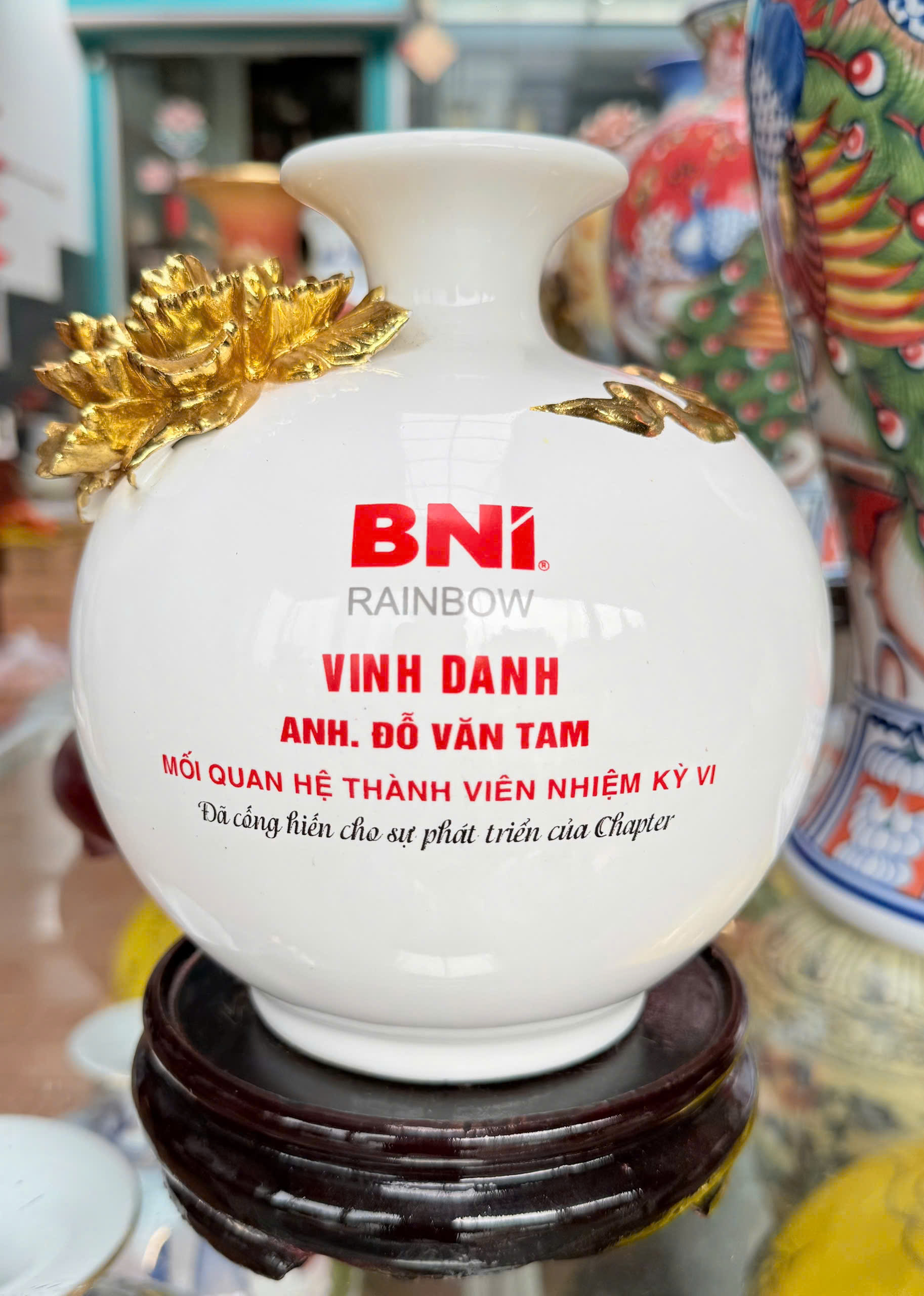 Bình hút lộc dát vàng 24k in thương hiệu