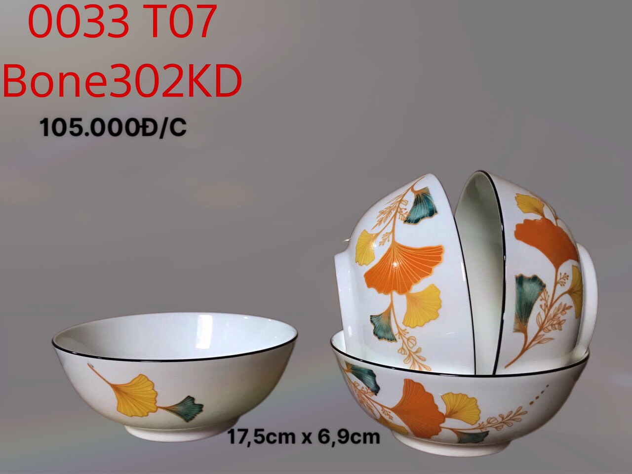 Tô tháp T07 hoa bone 302