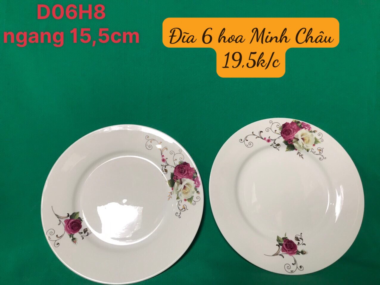 Đĩa bằng D06 hoa 08