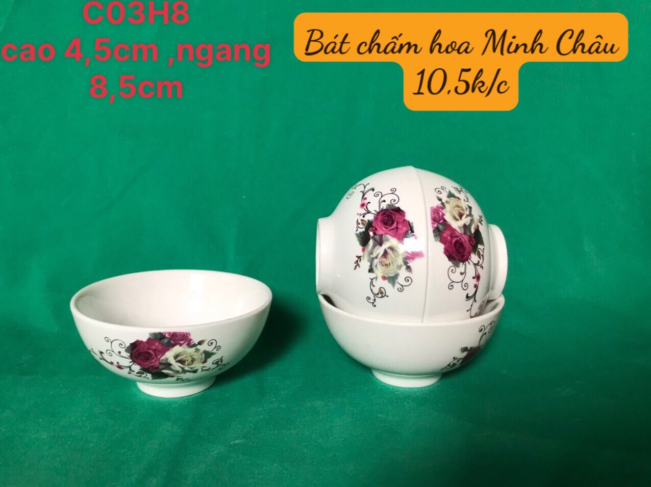 Bát Chấm C03 hoa 08