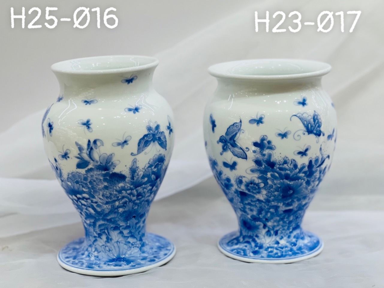 Mẫu lọ vuốt tay độc bản vẽ họa tiết hoa dây tân cổ điển lam huyền thoại