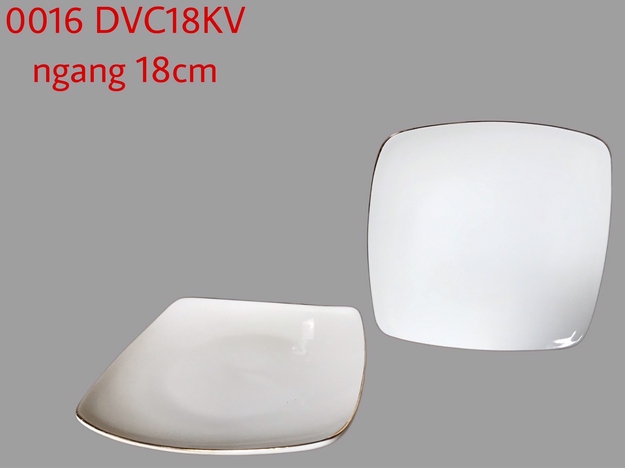 Đĩa vuông DVC18 kẻ vàng