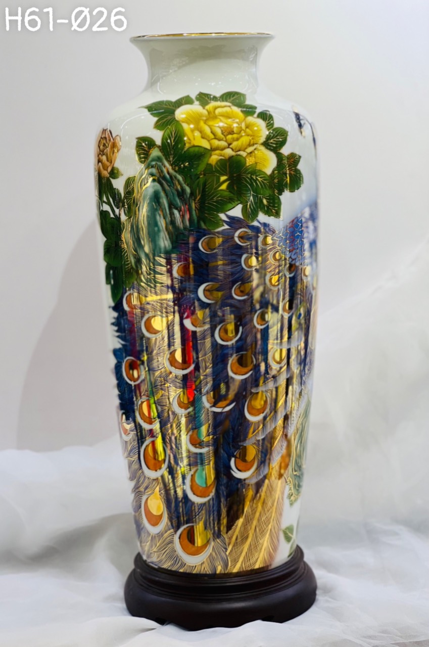 Bảo bình như ý vẽ Phú Quý Mãn Đường